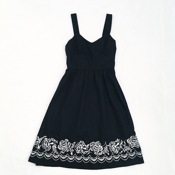 Ann Taylor Dresses & Skirts - Ann Taylor Loft Black Embroidered Sundress